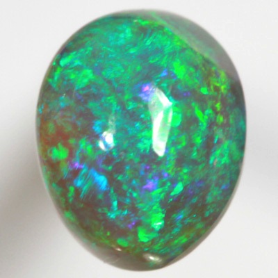 SOLID CRYSTAL OPAL 3D Floral Harlequin pattern, bright greens